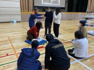 先生たちの救命講習