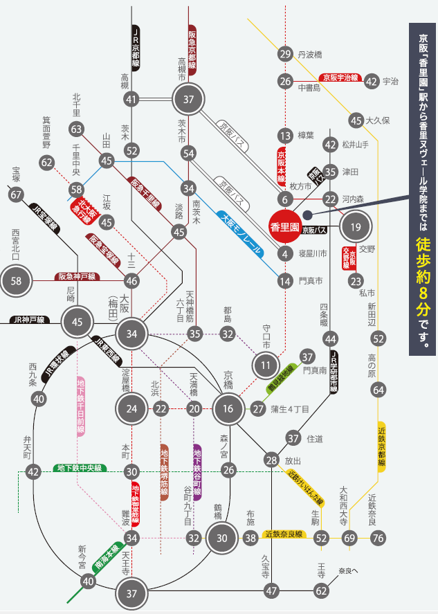 駅名・所要時間